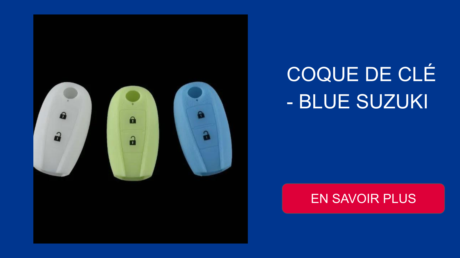 COQUE DE CLÉ - BLUE SUZUKI